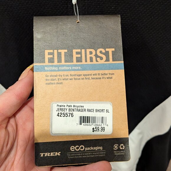 Bontrager Women’s Black & White Cycling Jersey – Size Small, New - Picture 2 of 3